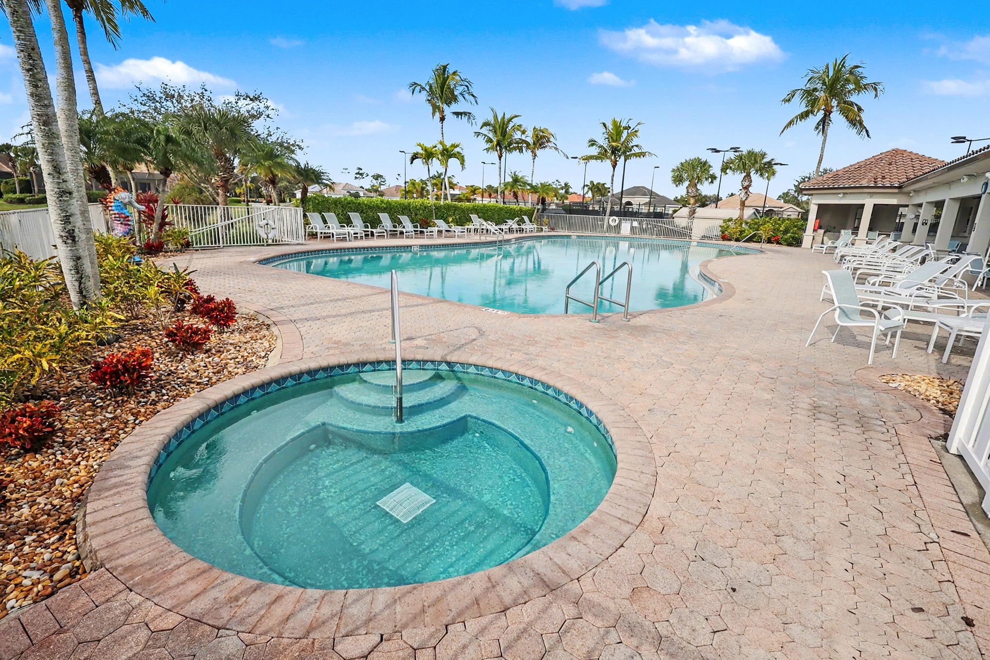 Resort style pool at a Southwest Florida community