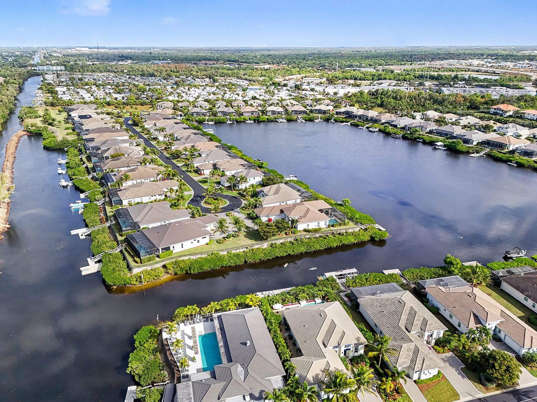 Hidden Harbor, Fort Myers, Florida, aerial