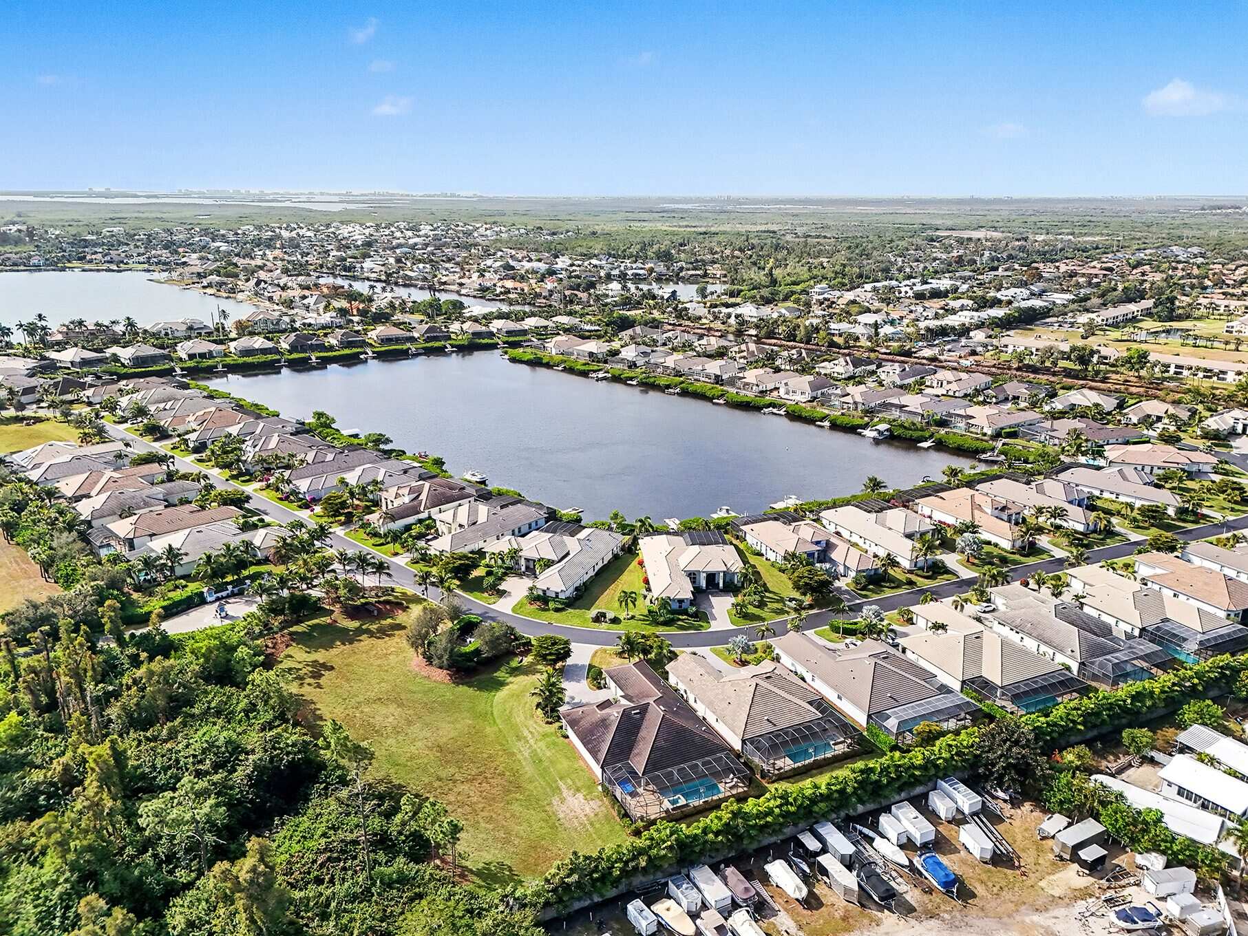Hidden Harbor, Fort Myers, Florida, aerial