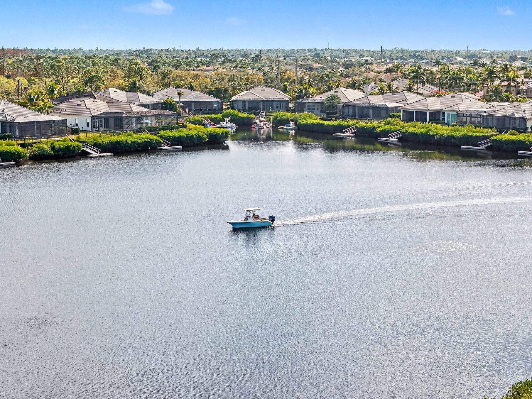 Hidden Harbor, Fort Myers, Florida, aerial