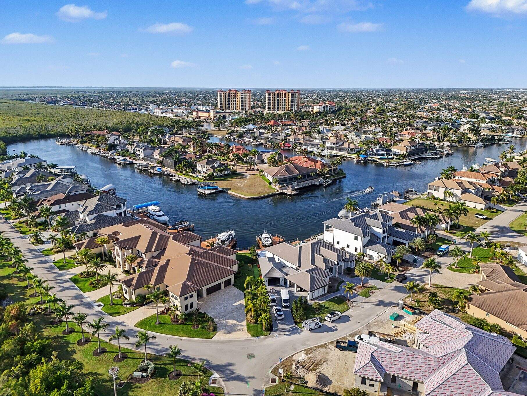 Tarpon Estates, Cape Coral, Florida, aerial