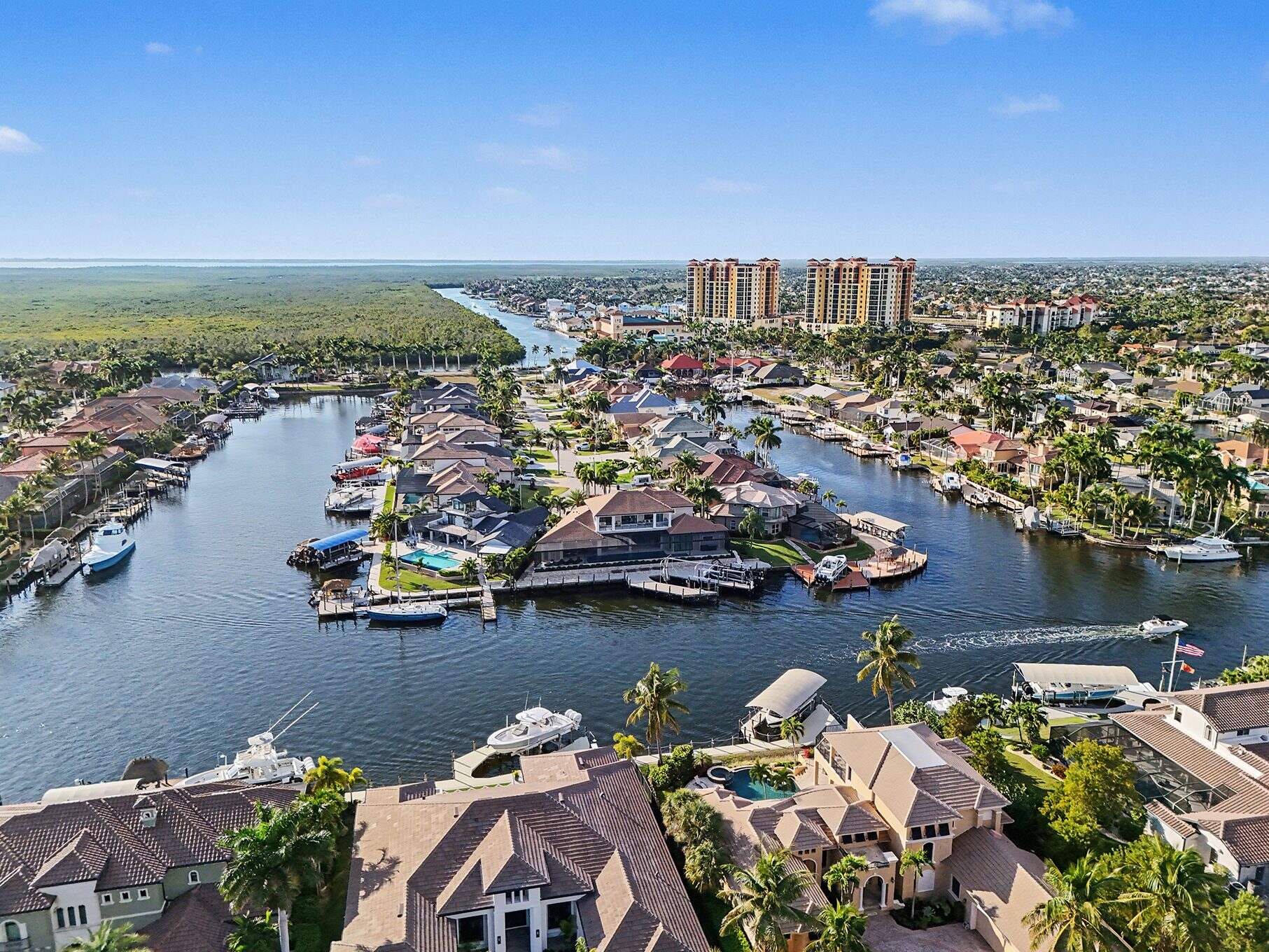Tarpon Estates, Cape Coral, Florida, aerial