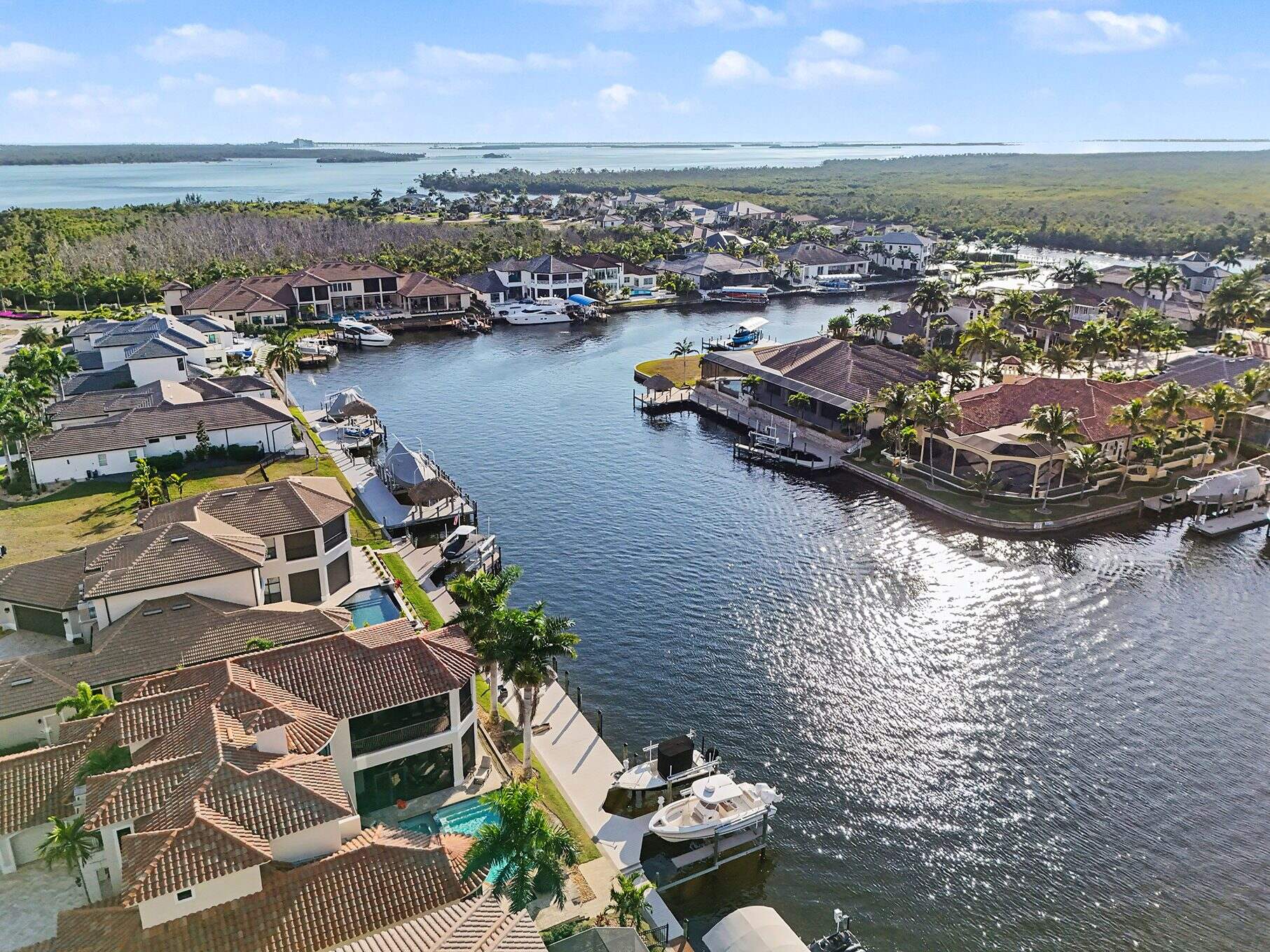 Tarpon Estates, Cape Coral, Florida, aerial