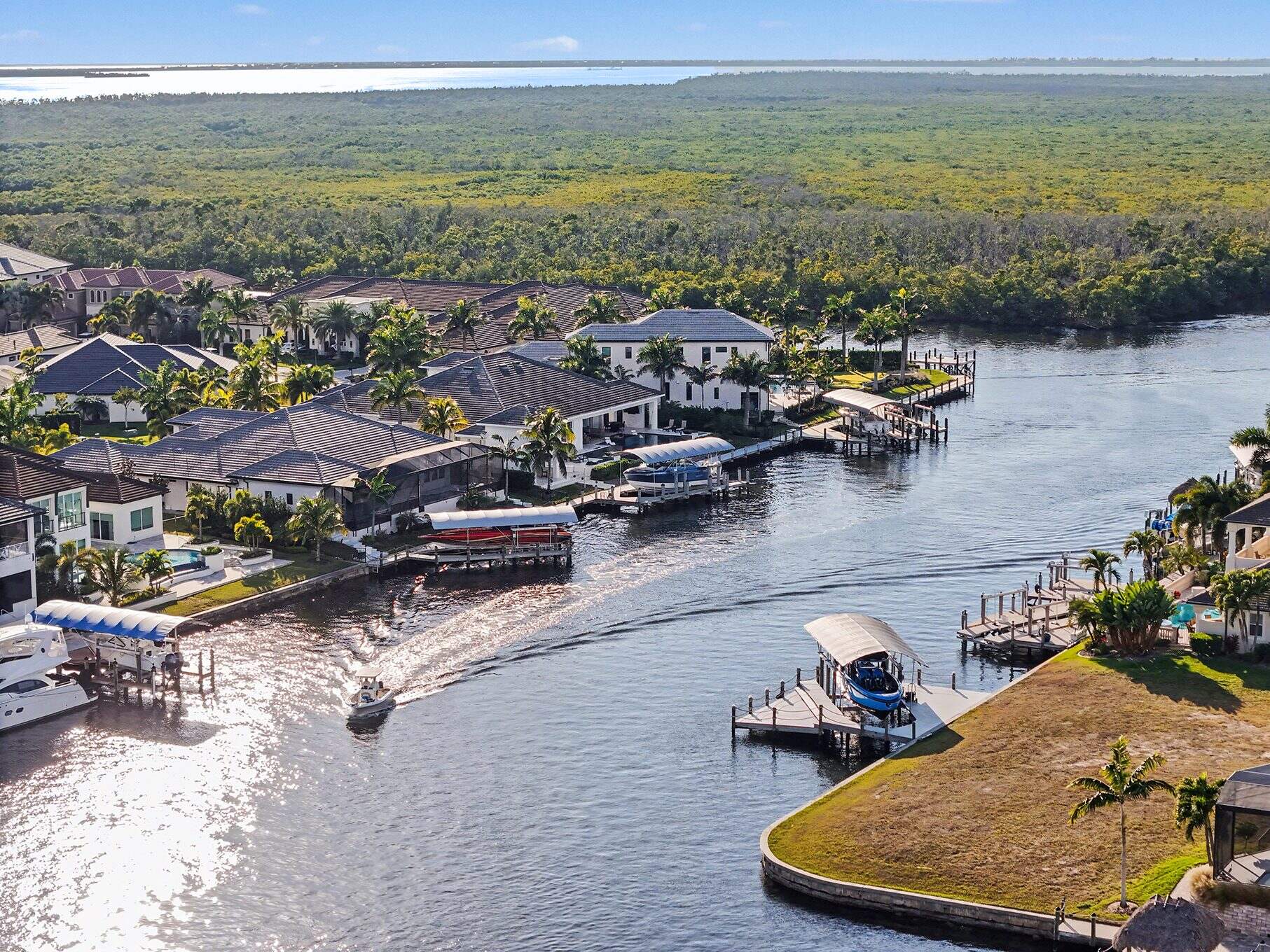 Tarpon Estates, Cape Coral, Florida, aerial